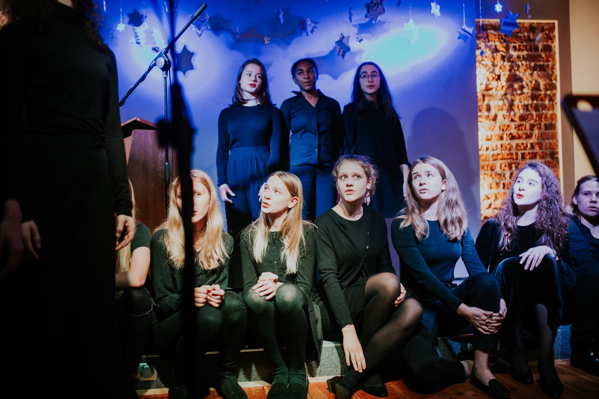 A group of people on the stage.